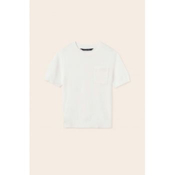 Mayoral tricou de bumbac pentru copii culoarea alb, neted