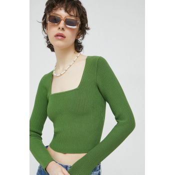 Abercrombie & Fitch pulover culoarea verde ieftin