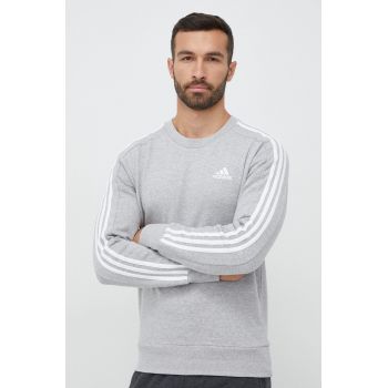 adidas hanorac de bumbac bărbați, culoarea gri, melanj IC9319 ieftin