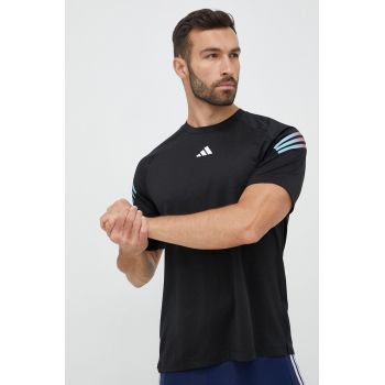 adidas Performance tricou de antrenament Train Icons culoarea negru, cu imprimeu