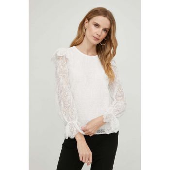 Answear Lab bluza femei, culoarea alb, neted