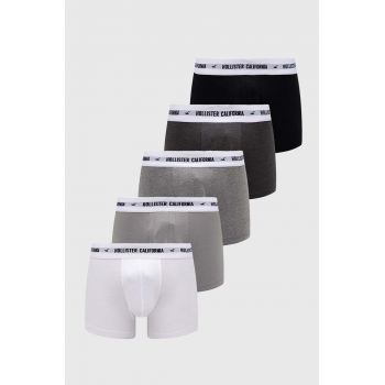 Hollister Co. boxeri 5-pack barbati, culoarea alb