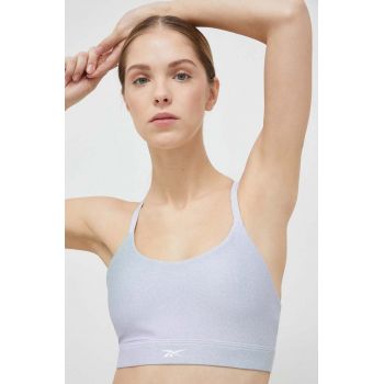 Reebok sutien yoga culoarea gri, neted