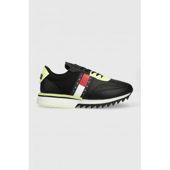 Tommy Jeans sneakers CLEATED culoarea negru, EM0EM01168