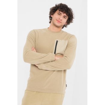 Bluza din fleece cu buzunar cu fermoar