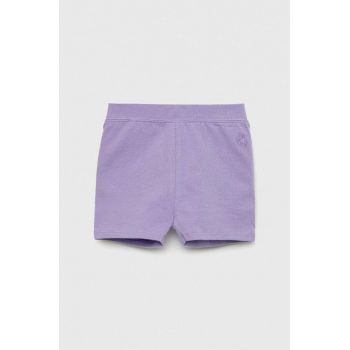 GAP pantaloni scurti copii culoarea violet, neted