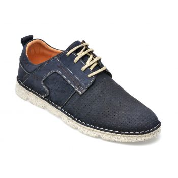 Pantofi OTTER bleumarin, 2835, din nabuc