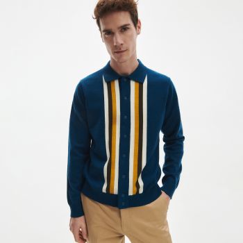Reserved - Cardigan cu guler - Albastru