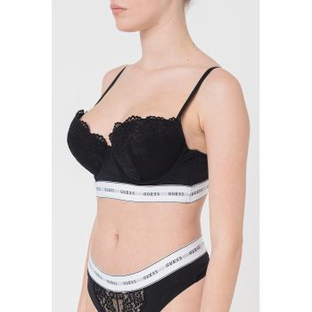 Sutien balconette cu insertii de dantela
