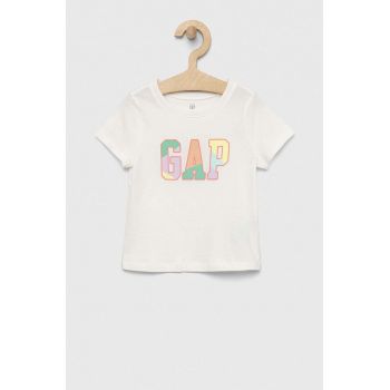 GAP tricou de bumbac pentru copii culoarea alb