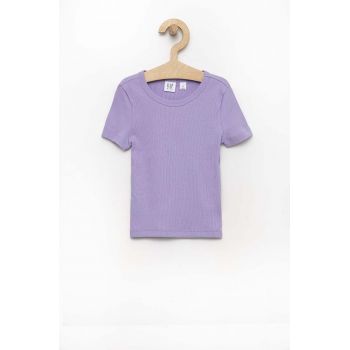 GAP tricou de bumbac pentru copii culoarea violet