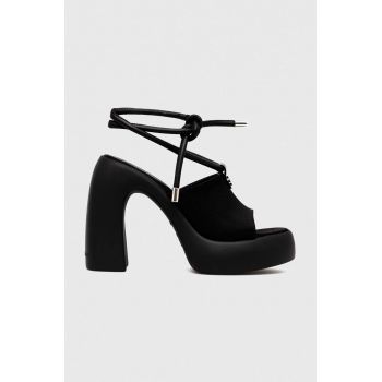 Karl Lagerfeld sandale ASTRAGON HI culoarea negru, KL33725 de firma originale