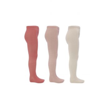 Konges Sløjd ciorapi fete 3-pack culoarea roz ieftin