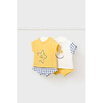 Mayoral Newborn compleu bebe culoarea galben