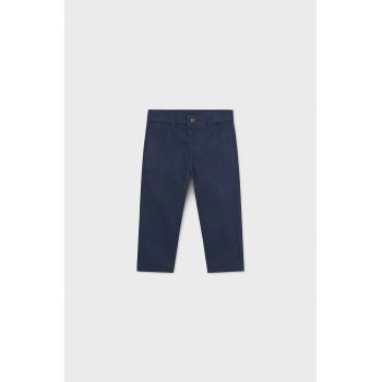 Mayoral pantaloni bebe culoarea albastru marin, neted ieftini