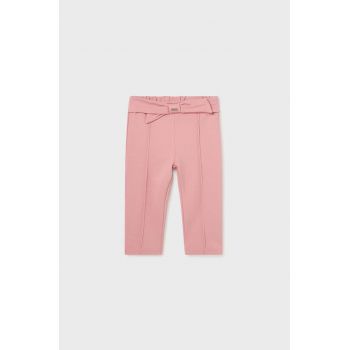 Mayoral pantaloni bebe culoarea roz, neted