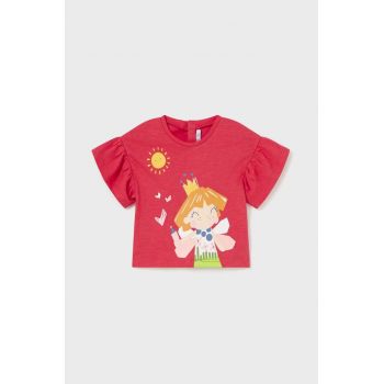 Mayoral tricou din bumbac pentru bebelusi culoarea rosu