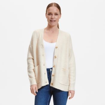 Reserved - Cardigan cu amestec de lână - Ivory