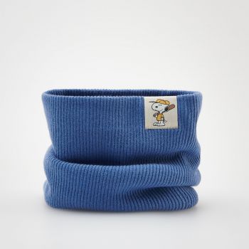 Reserved - Guler Snoopy din tricot striat - Albastru