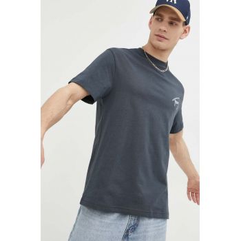 Tommy Jeans tricou din bumbac culoarea gri, melanj