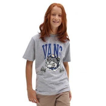 Vans tricou copii VARSITY BULLDOG SS Athletic Heathe culoarea gri, cu imprimeu