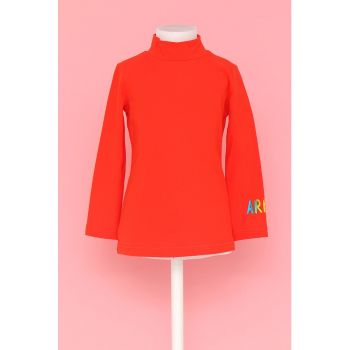 Bluza de jerseu cu detaliu cu imprimeu logo contrastant