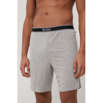 BOSS pantaloni scurti de pijama barbati, culoarea gri