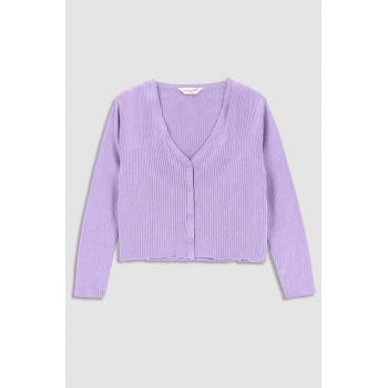 Coccodrillo cardigan copii culoarea violet, light ieftin