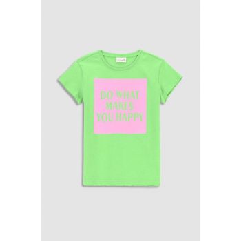 Coccodrillo tricou de bumbac pentru copii culoarea verde