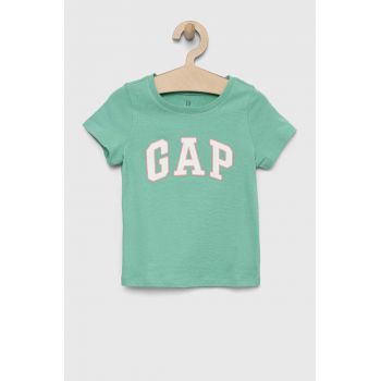 GAP tricou de bumbac pentru copii culoarea verde ieftin