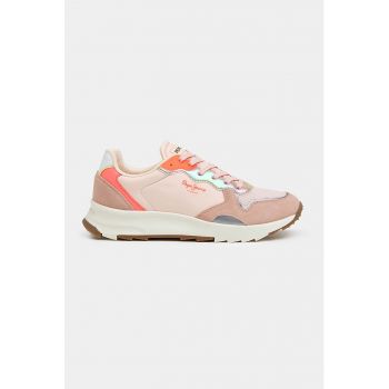 Pantofi sport cu garnituri de piele intoarsa