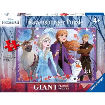 Puzzle Ravensburger Gigant Frozen II Elsa si Anna, 60 Piese