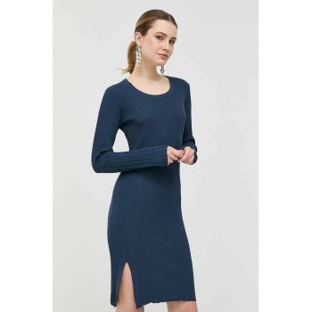 Silvian Heach rochie culoarea albastru marin, mini, mulata