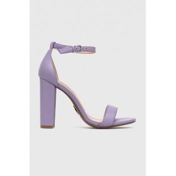 Steve Madden sandale de piele Carrson culoarea violet, SM11000008 ieftine