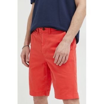 Superdry pantaloni scurti barbati, culoarea rosu