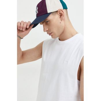 Superdry tricou din bumbac culoarea alb