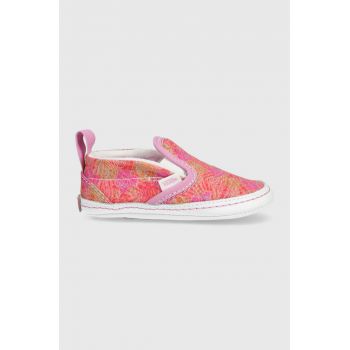 Vans pantofi pentru bebelusi IN Slip On V Crib ROSE MPINK culoarea roz de firma originali