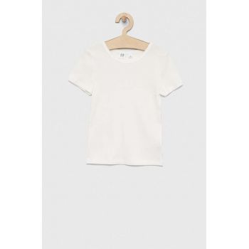 GAP tricou de bumbac pentru copii culoarea alb