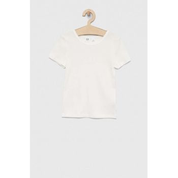 GAP tricou de bumbac pentru copii culoarea alb