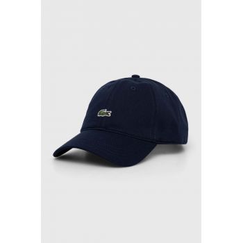 Lacoste șapcă de baseball din bumbac culoarea bleumarin, cu imprimeu RK0491-031 de firma originala