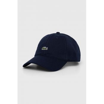 Lacoste șapcă de baseball din bumbac culoarea bleumarin, cu imprimeu RK0491-031