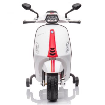 Motocicleta electrica pentru copii Vespa 12V alb ieftina