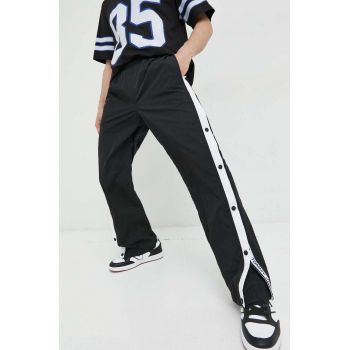 Tommy Jeans pantaloni de trening culoarea negru, neted de firma originali