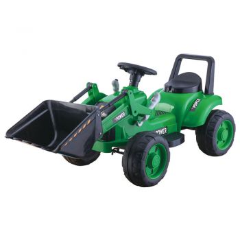 Tractor electric cu cupa pentru copii TR1605 verde ieftina