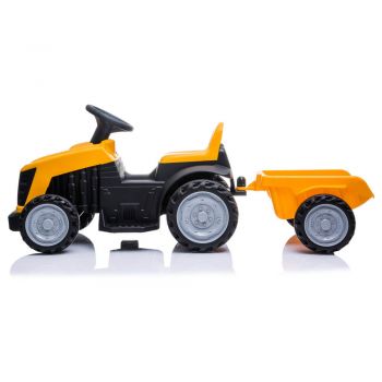 Tractor electric cu remorca pentru copii TR1908T galben ieftina