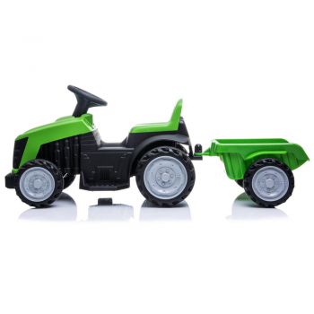 Tractor electric cu remorca pentru copii TR1908T verde