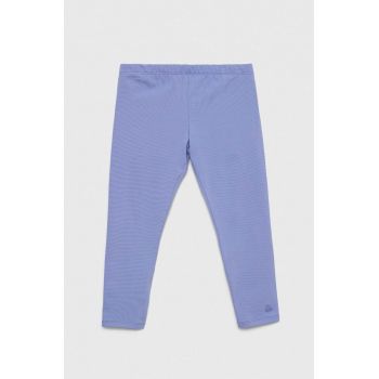 United Colors of Benetton leggins copii culoarea violet, neted