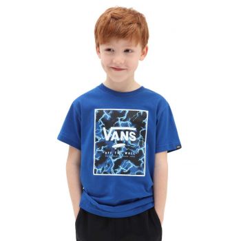 Vans tricou de bumbac pentru copii BY PRINT BOX KIDS BLBLU cu imprimeu