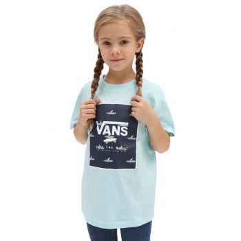 Vans tricou de bumbac pentru copii BY PRINT BOX KIDS BLUE GLOW/DRESS cu imprimeu