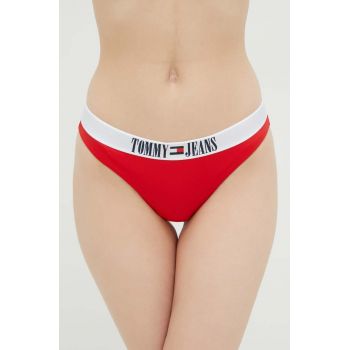 Tommy Jeans chiloti de baie culoarea rosu